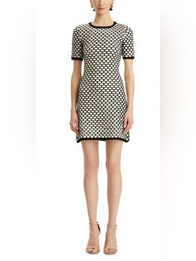 NEW - OSCAR DE LA RENTA Honey Comb Sequined Knit Dress, Size M